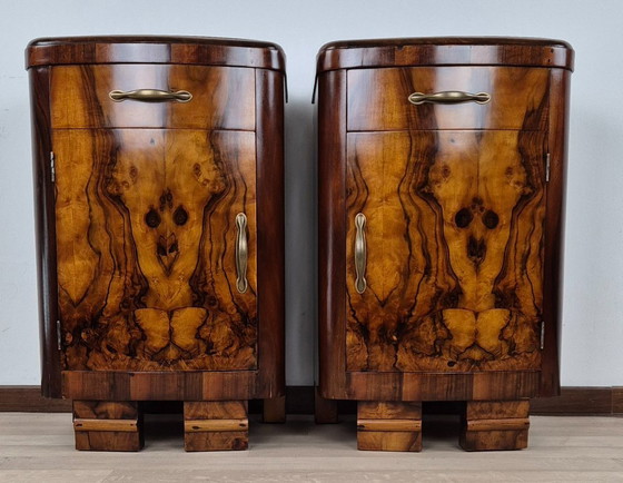 Image 1 of Mesitas de noche Art Déco Emiliani de 1928