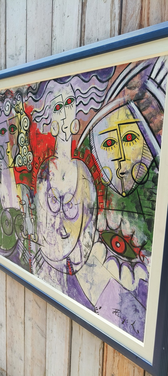 Image 1 of Ludo Huys, artista belga in stile Picasso.
