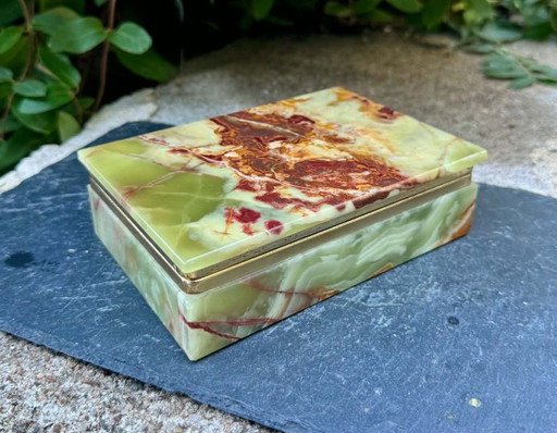 Vintage 60s Italian Onyx Jewelry Box