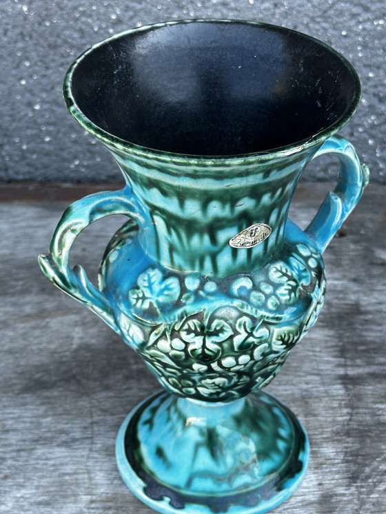 Image 1 of Vase Turquoise céramique Vintage 70’s - Keramik West Germany H 20 cm