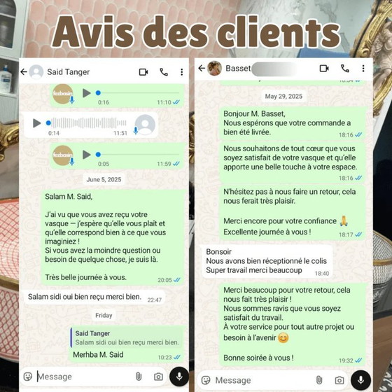 Image 1 of Lavandino marocchino con motivo floreale blu e bordo in ottone - lavabo da appoggio per bagno