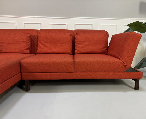 Image 1 of Brühl Moule Small fabric corner sofa orange oak