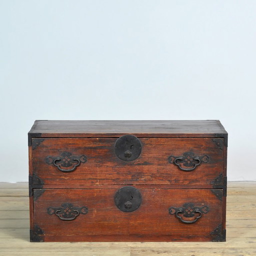 Commode japonaise Tansu, vers 1870 – ladekasten, Iron, Wood (photo 2 of 14)