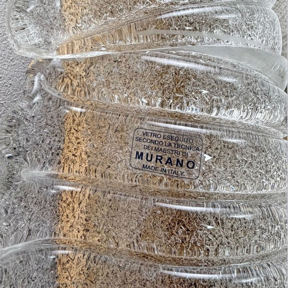 Image 1 of Mid-century Modern Italian Sculptural Backlit Mirror in Murano Glass and Brass