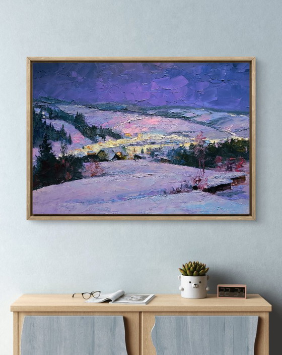 Image 1 of Winter Evening in the Mountains