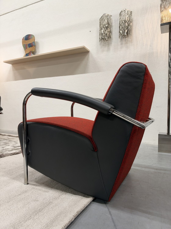 2 Poltrone Leolux Scylla rosso grigio, Altro, Pelle (foto 7 di 9)