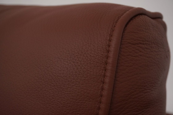 Image 1 of Canapé d'angle Rolf Benz Dono en cuir marron cognac avec canapé-lit gigogne