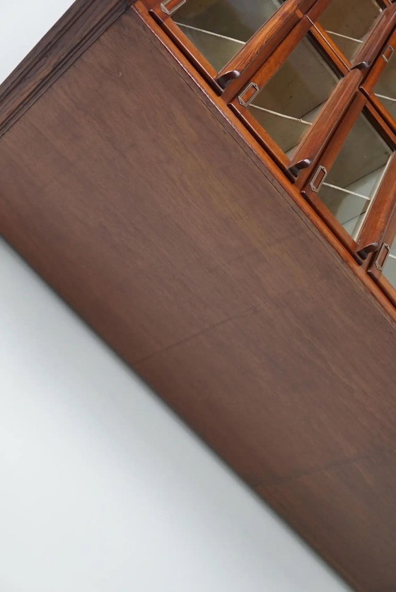 Image 1 of Vintage Dutch oak/mahogany haberdashery cabinet, 1930s