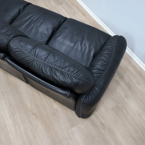 Canapé 3 places en cuir noir Busnelli Piumotto années 1970 – Canapés 3 places, Leather (photo 5 of 12)