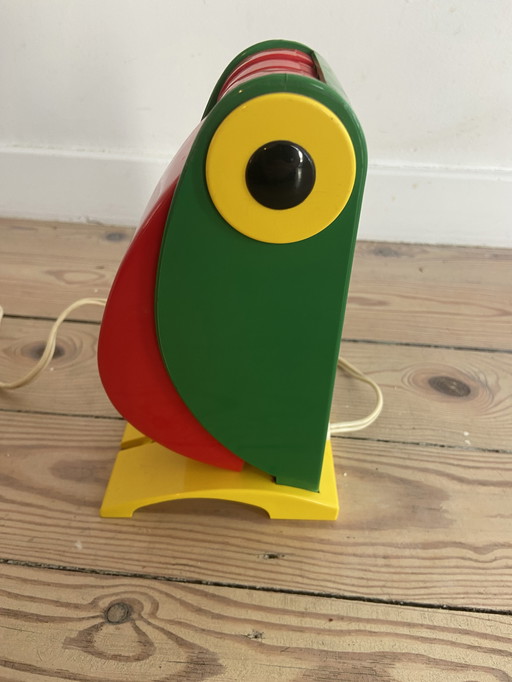 Vintage Toucan Lamp Ferrari - Yellow Green Red - Design Classic 1970s