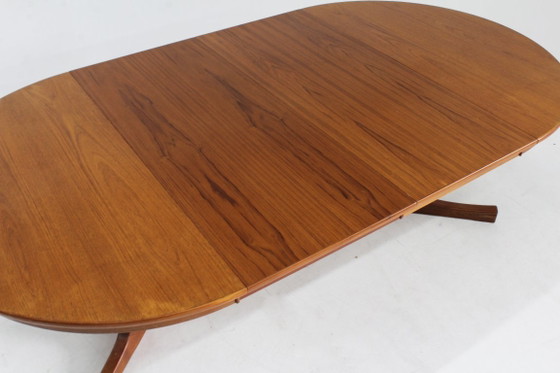 Image 1 of table à manger ronde extensible vintage danoise