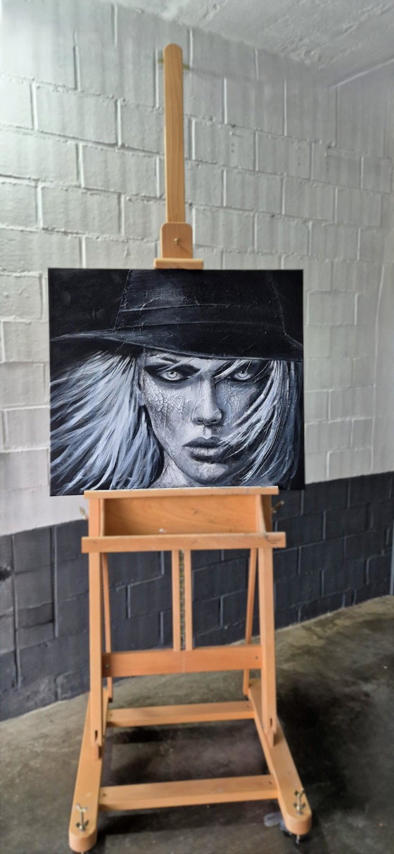 Traces Of What Remains - Acrylic on Linen Canvas Painting – Paintings & Drawings, Aluminium (photo 6 of 9)