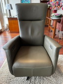 Poltrona reclinabile in pelle per relax
