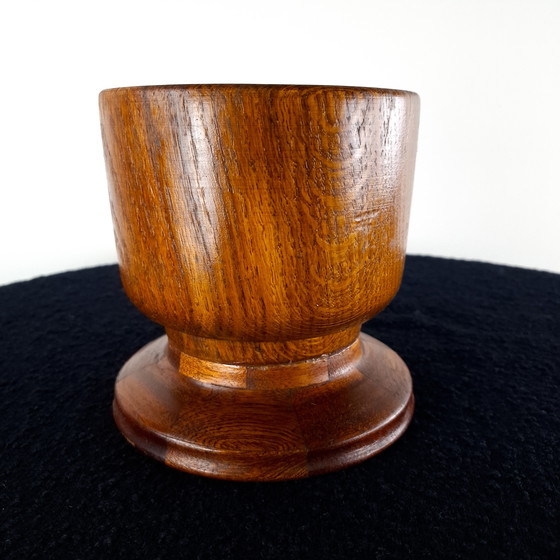 Image 1 of Vintage teak pot / bowl on a stand, 1970s