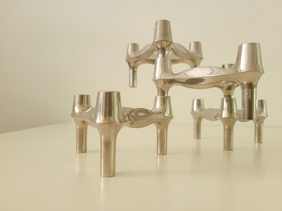 Image 1 of Vintage modular candelabra by Fritz Nagel & Ceasar Stoffi for Stoff & Nagel BMF 1971