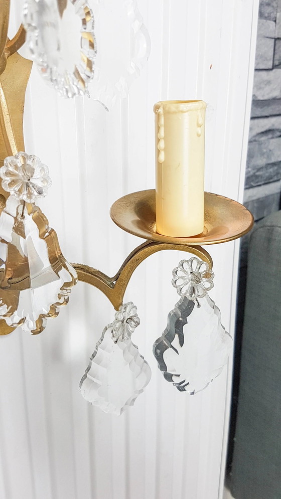 Paar Wandleuchten aus Bronze und Kristall MG – Beleuchtung, Crystal, Klassiek (photo 9 of 11)