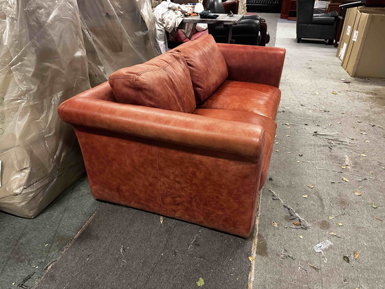 Image 1 of Leren bank driezitter.