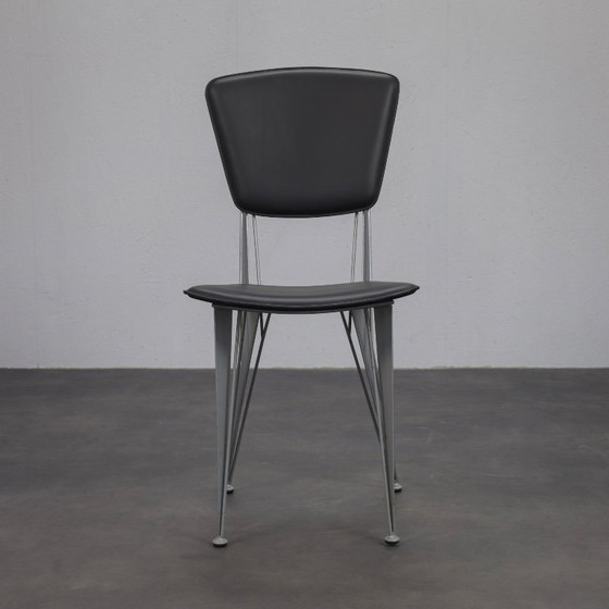 Image 1 of Ensemble de 4 chaises de salle à manger T38 du Studio Archirivolto pour Fasem, Italie, années 1980