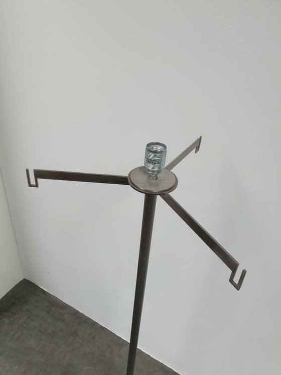 Image 1 of 2 grands lampadaires design en acier inoxydable avec variateur