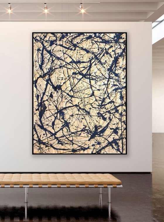 Black Golden Branches – Gemälde & Zeichnungen, Leinwand, Abstract (photo 4 of 17)