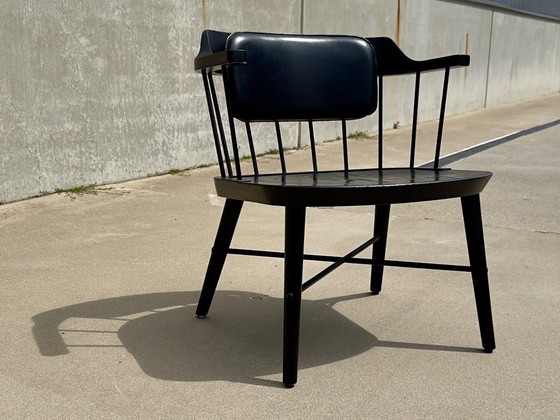 Image 1 of Ensemble de 2 fauteuils Stellar Works Exchange en chêne noir