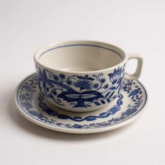 Image 1 of Boch Zwiebelmuster Set da caffè e torta – 7 pezzi – Motivo cipolla blu