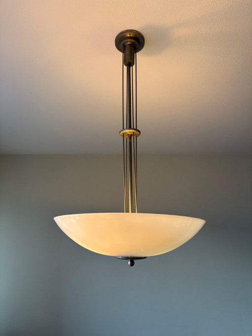 Gispen designer dining room lamp stainless steel/frosted glass