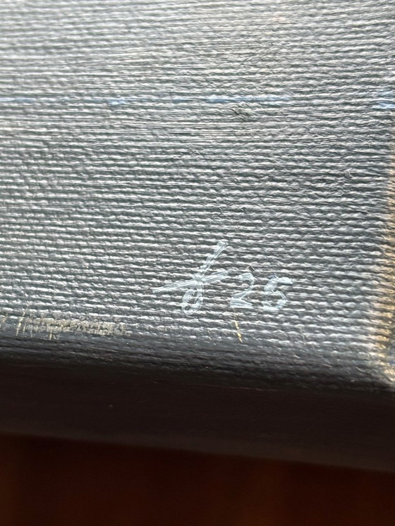 Image 1 of Impressionistisch landschap schilderij – zonsondergang met boten | What Will Tomorrow Bring