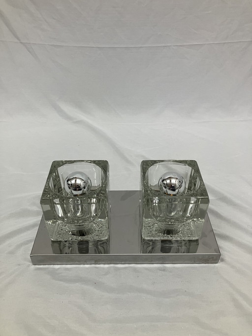 Peill & Putzler 'Ice Cube' wall lamp or ceiling lamp from the 1970s