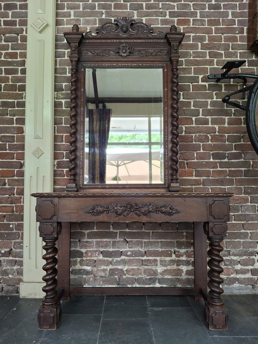 Sideboard with matching mirror