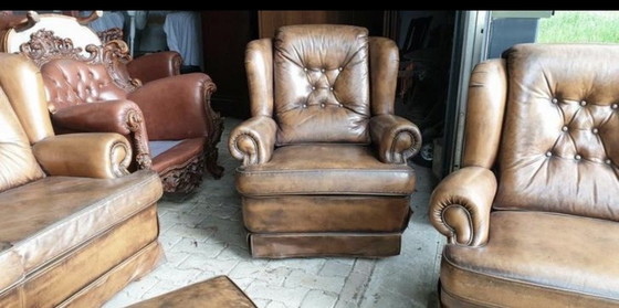 Image 1 of Chesterfield 3+2+1 leder