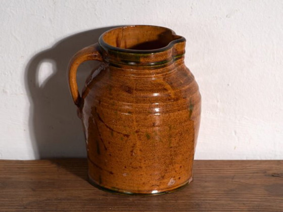 Antique folk glazed pottery jug – Central Europe, circa 1930 – Crockery, Rustic (photo 24 of 28)