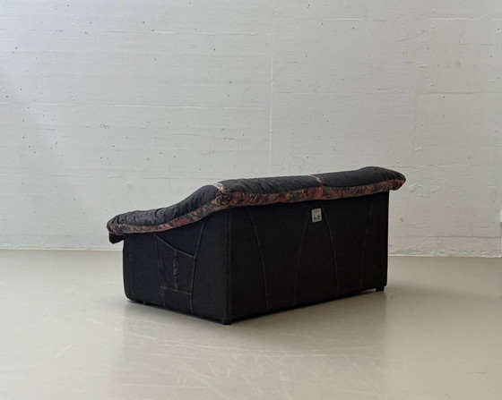 Image 1 of Postmodern denim lounge sofa Galapagos Giant Turtle, 1980s