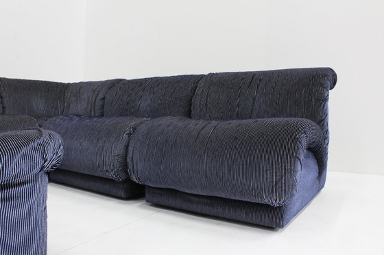 Image 1 of Vintage Italiaanse modulaire bank Doimo Salotti jaren 70 set van 7