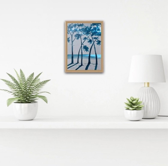 Image 1 of Inkt op 250g getint papier. Formaat 30x21cm.