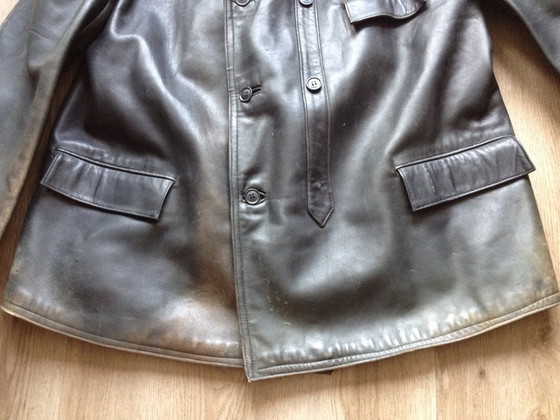 Image 1 of Giacca di pelle militare vintage, da aviatore o da carrista.