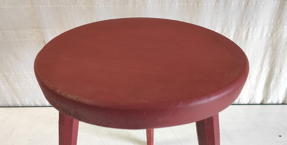 Image 1 of Tripod stool in solid oak - mid-20th century