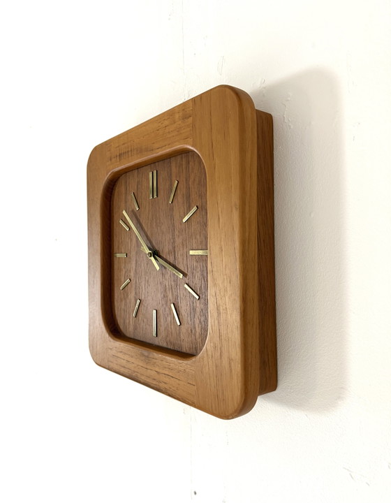 Image 1 of Vintage teakhouten wandklok, Westminster clocks ‘70