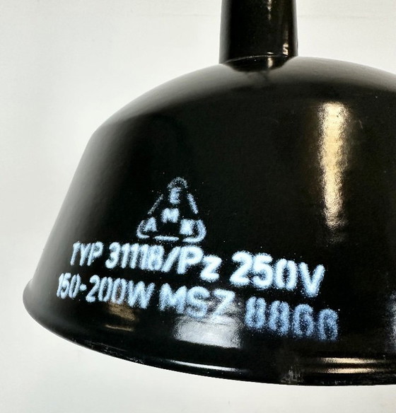 Image 1 of Industrial Black Enamel Pendant Lamp from EMAX, 1960s