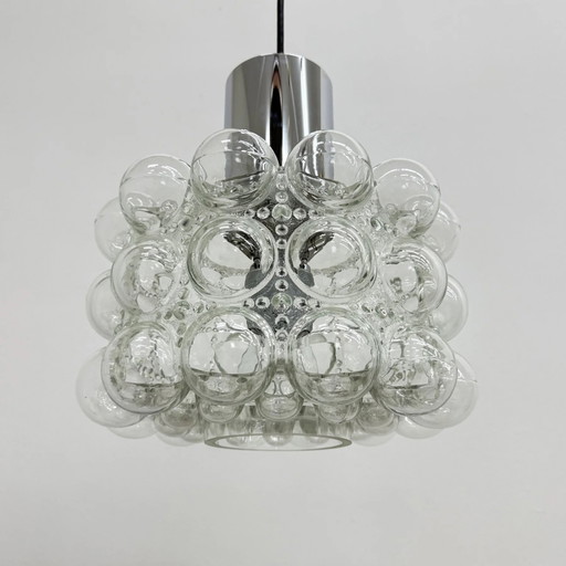 Grote Bellen Glas Hanglamp van Helena Tynell voor Limburg, Duitsland, jaren 70