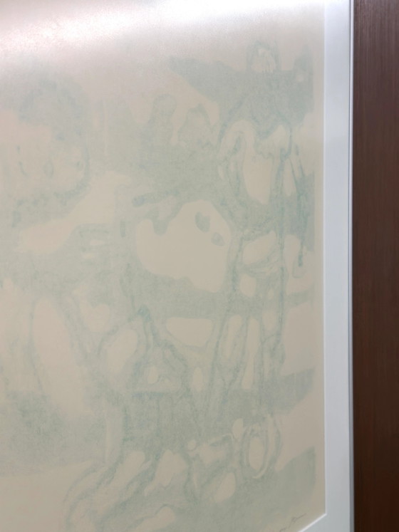 Abstrakte Lithographie von Harry Storms, Lithographien & Drucke, Papier, Metall, Silber, Abstract (Foto 4 von 4)