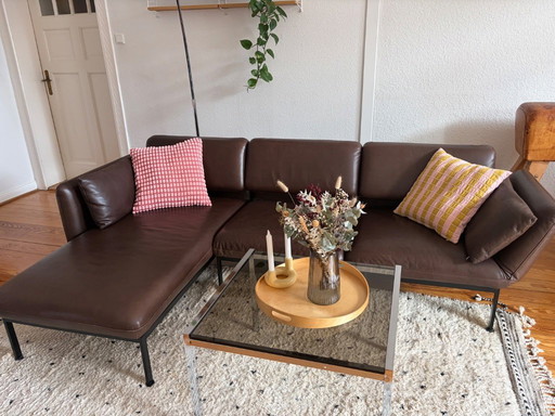 Brühl Roro Medium 3-Seater Leather Pearl Dark-Brown