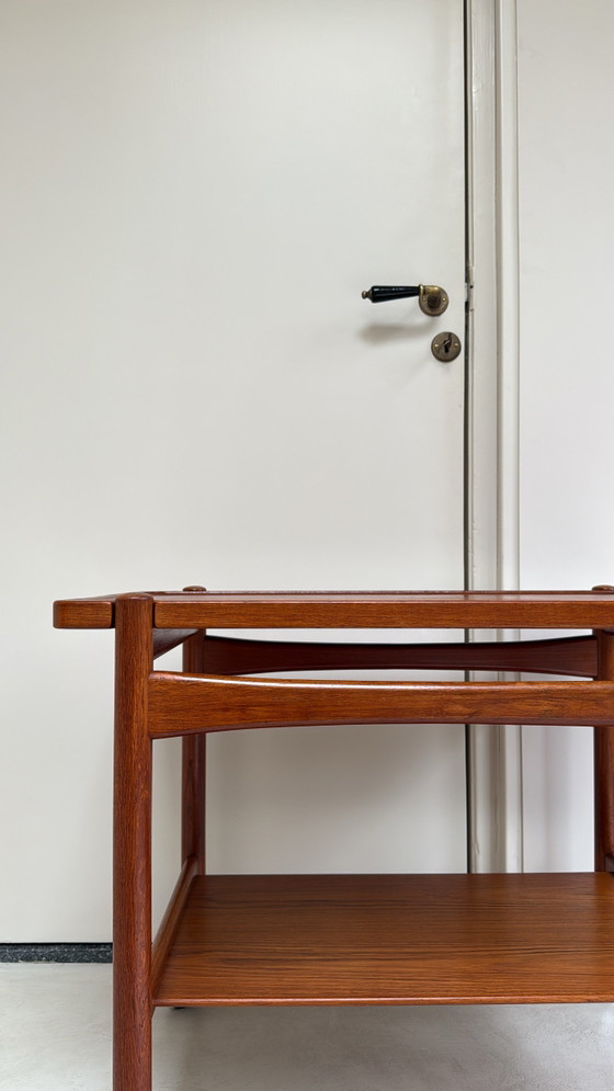 Image 1 of Vintage Deense trolley / serveerwagen ontworpen door Hans J. Wegner