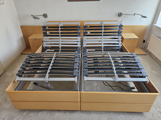 Image 1 of Rete in legno pesante (acero) con telaio e reti a doghe elettriche