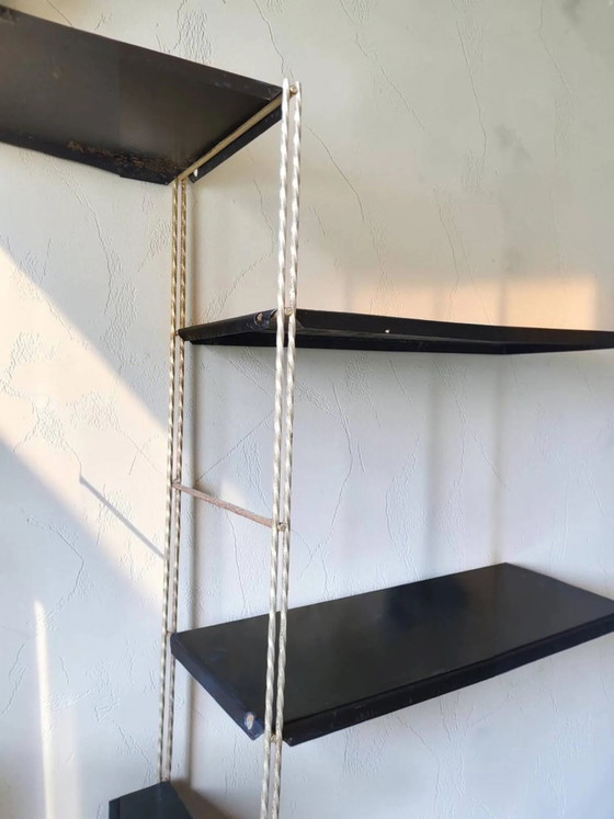 1950's wall shelf – Shelving unit, polished steel, Metal (photo 8 of 11)