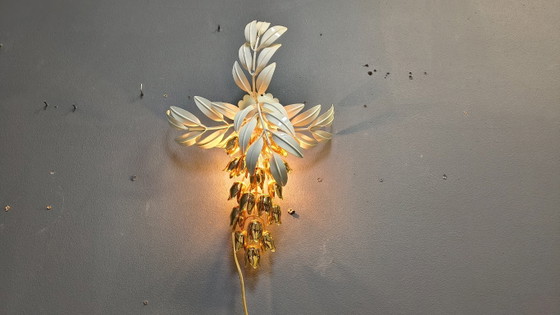 Image 1 of Vintage wandlamp met bloemenmotief van Hans Kögl, jaren 70.