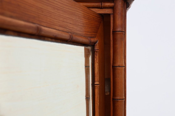 Image 1 of Mobile speziale in finto bambù con specchio e cassetto, Francia, 1900