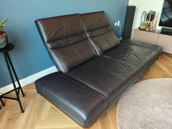 Image 1 of Sofá Hülsta HS.420 de cuero negro