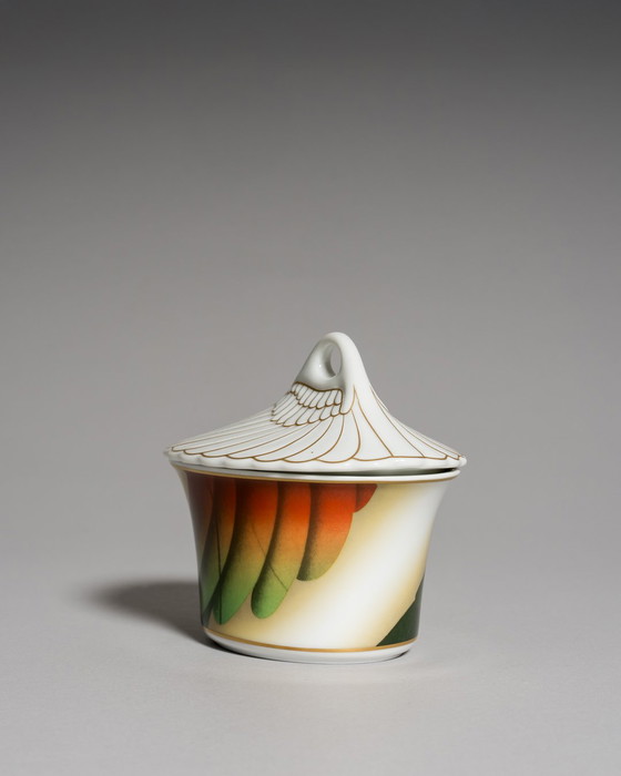 Image 1 of Paul Wunderlich Rosenthal Mythos Icaria Suikerpot Chic Deksel-Doos Bonbonnière jaren 90