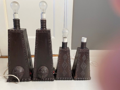 unique: 2x set of West African twilight lamps (base)